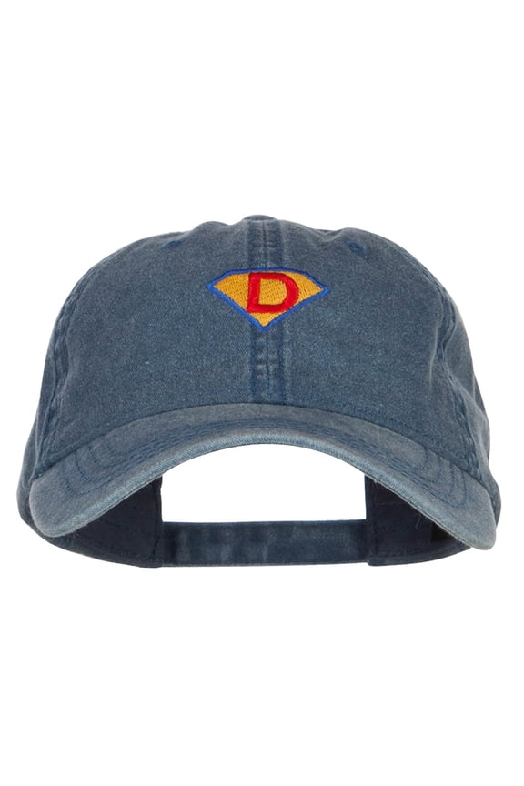 Super D Embroidered Washed Cap - Navy OSFM