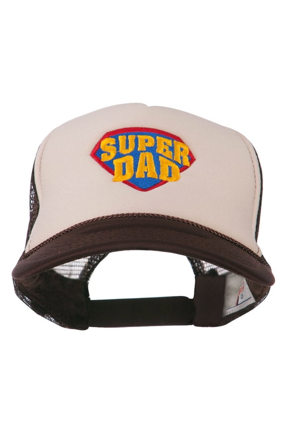 Super DAD Embroidered Foam Mesh Back Cap - Brown Tan OSFM