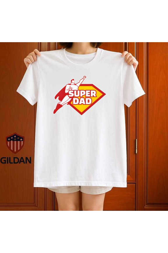 Super Dad Bold Comic Style Hero Gift For Fathers Unisex T-Shirt up to 5XL