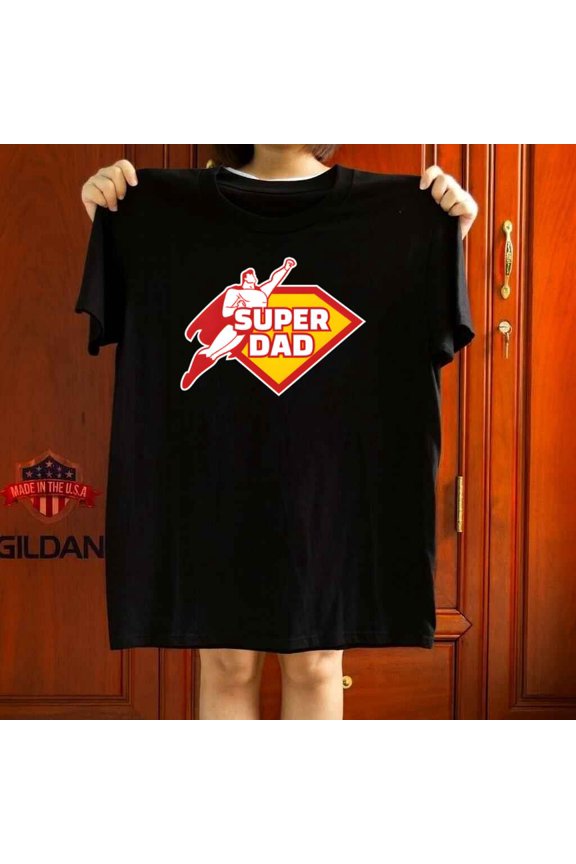 Super Dad Bold Comic Style Hero Gift For Fathers Unisex T-Shirt up to 5XL