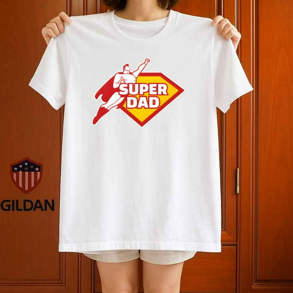 Super Dad Bold Comic Style Hero Graphic Gift For Fathers Unisex T-Shirt up to 5XL