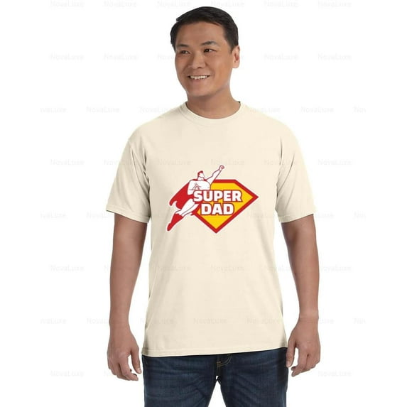 Super Dad Comfort Color T-Shirt Bold Comic Style Hero Gift for Fathers, Unisex, up to size 4XL