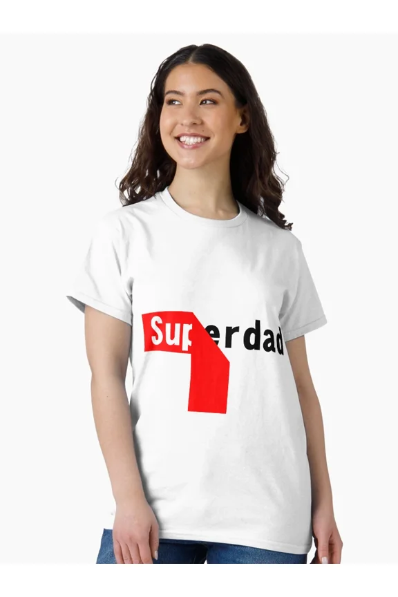 Super Dad Funny Father's Day T-Shirt Cool Dad Graphic Tee Gift for Dad From Son Daughter Family Proud Dad Shirt