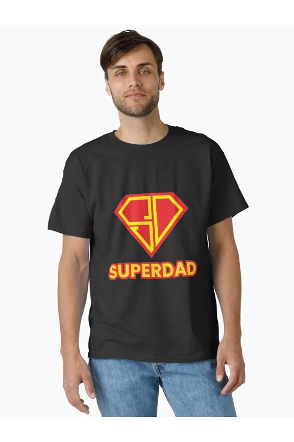 Super Dad Hero T-Shirt Funny Father's Day Dad Graphic Tee Cool Gift for Dad From Son Daughter Family Proud Dad Shirt