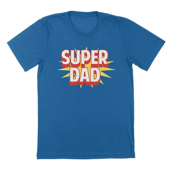 Super Dad Humor Graphic Royal Mens T-Shirt