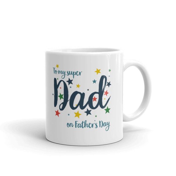 Super Dad Mug – Father’s Day Gift Idea – Ceramic Coffee/Tea Office Cup