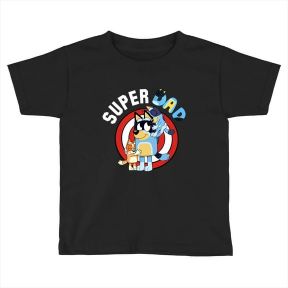 Super Dad Toddler T Shirt Bluey Friends Shirt, Bluey Birthday Tee, Bluey Dog T-Shirt TODDLER SHORT SLEEVE TEE BELLA CANVAS 3001T