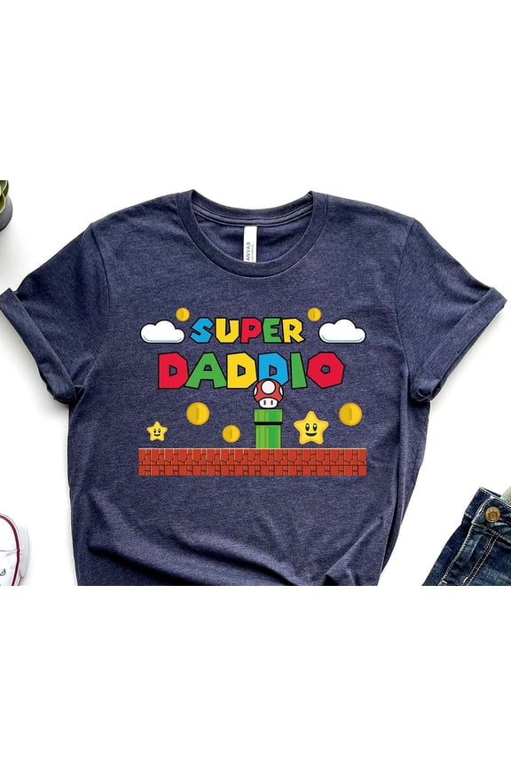 Super Daddio Game New Dad Daddy Father S Day Gamer T-Shirt All Size S-4Xl