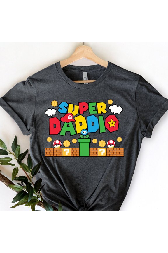 Super Daddio Game Shirt,New Dad Shirt,Dad Shirt,Daddy Shirt,Father'S Day Shirt,Best Dad Shirt,Gift For Dad,Super Dad Shirt,Gamer Daddy Shirt Unisex S-5XL Hot Trending Shirt, Vintage Birthday Gift