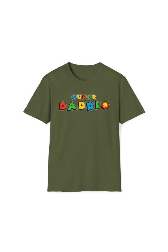 Super Daddio, Gildan Unisex Softstyle Shirt, Awesome Dad Graphic Tee, S-3XL