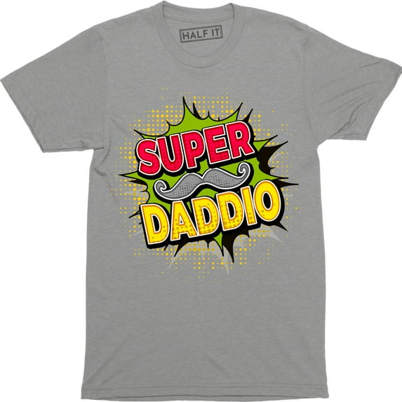 Super Daddio Mustache Video Game Mashup Father Day Gift husband Boyfriend T-Shirt