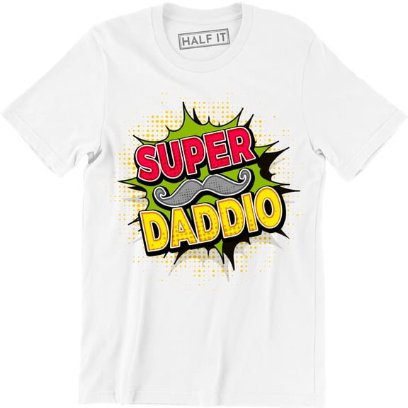 Super Daddio Mustache Video Game Mashup Father Day Gift husband Boyfriend T-Shirt
