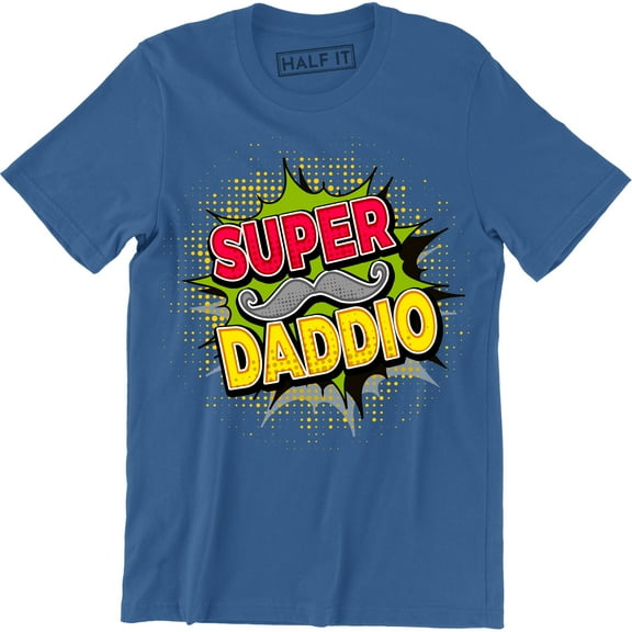 Super Daddio Mustache Video Game Mashup Father Day Gift husband Boyfriend T-Shirt