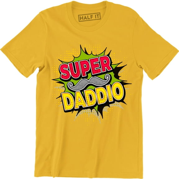 Super Daddio Mustache Video Game Mashup Father Day Gift husband Boyfriend T-Shirt