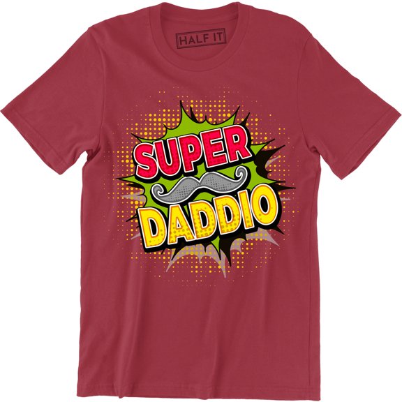 Super Daddio Mustache Video Game Mashup Father Day Gift husband Boyfriend T-Shirt