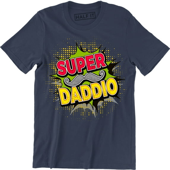 Super Daddio Mustache Video Game Mashup Father Day Gift husband Boyfriend T-Shirt