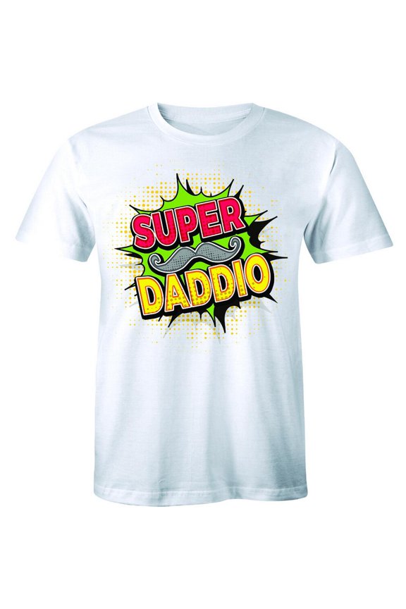 Super Daddio Mustache Video Game Mashup Shirt Husband Boyfriend All Size S-5XL
