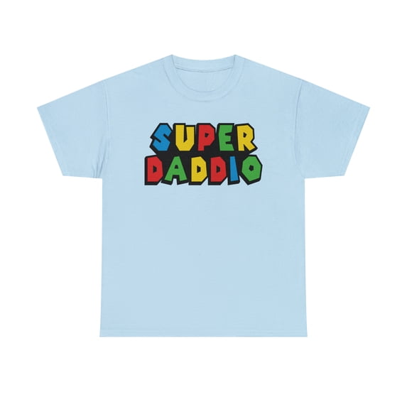 Super Daddio Unisex Heavy Cotton Tee, Video Game Shirt, Shirt for Dad