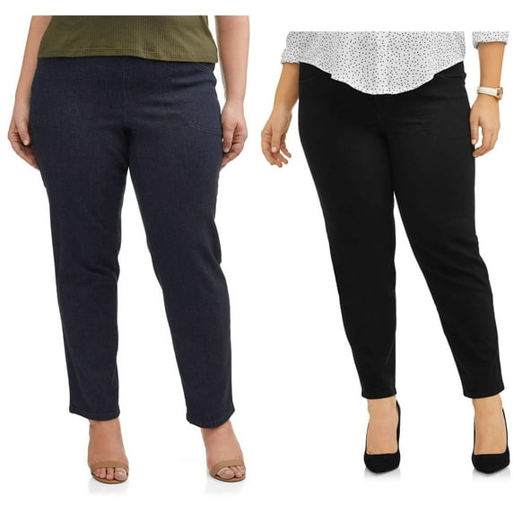 JMS Just My Size by Hanes Women's Plus Size 2 Pocket Pull On Pants, Single and 2 Pack