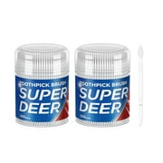 Super Deer Soft Bristle Floss Picks for Adult 600pcs, Plaque Remover for Teeth