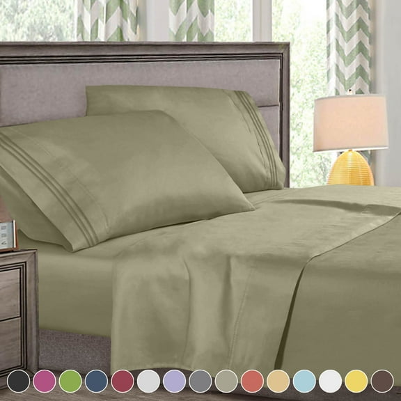 Super Deluxe 1800 Collection Hotel Quality 4 Piece Deep Pocket Bed Sheet Set