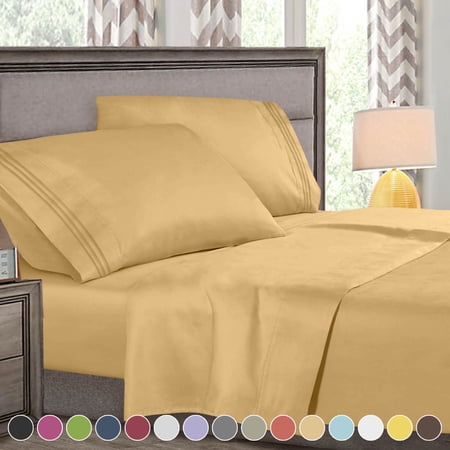 Super Deluxe 1800 Collection Hotel Quality 4 Piece Deep Pocket Bed Sheet Set
