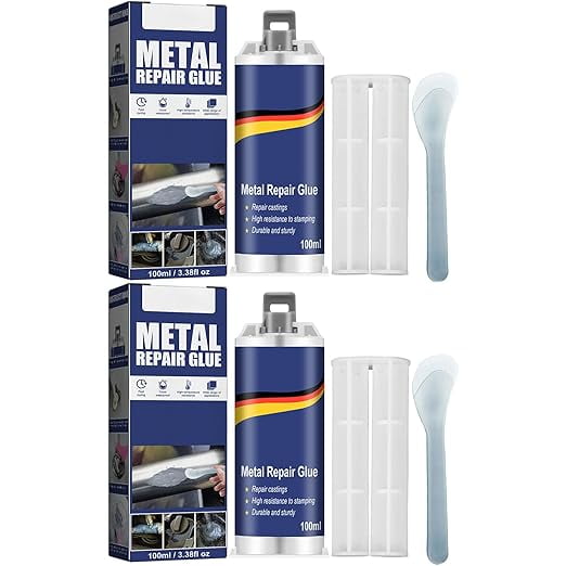 Super Diamond Mud Seal Metal Repair Glue, AB Metal Repair Glue Set, Weld Waterproof Epoxy Casting Adhesive, AB Super Adhesive