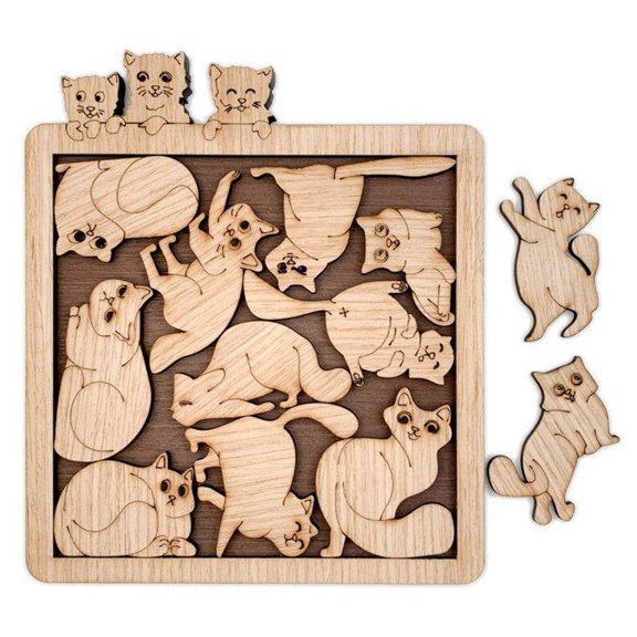 Super Difficult Puzzle Cute Cat Alien Brainstorming