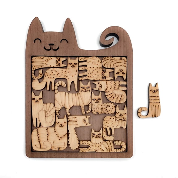 Super Difficult Puzzle Cute Cat Alien Brainstorming