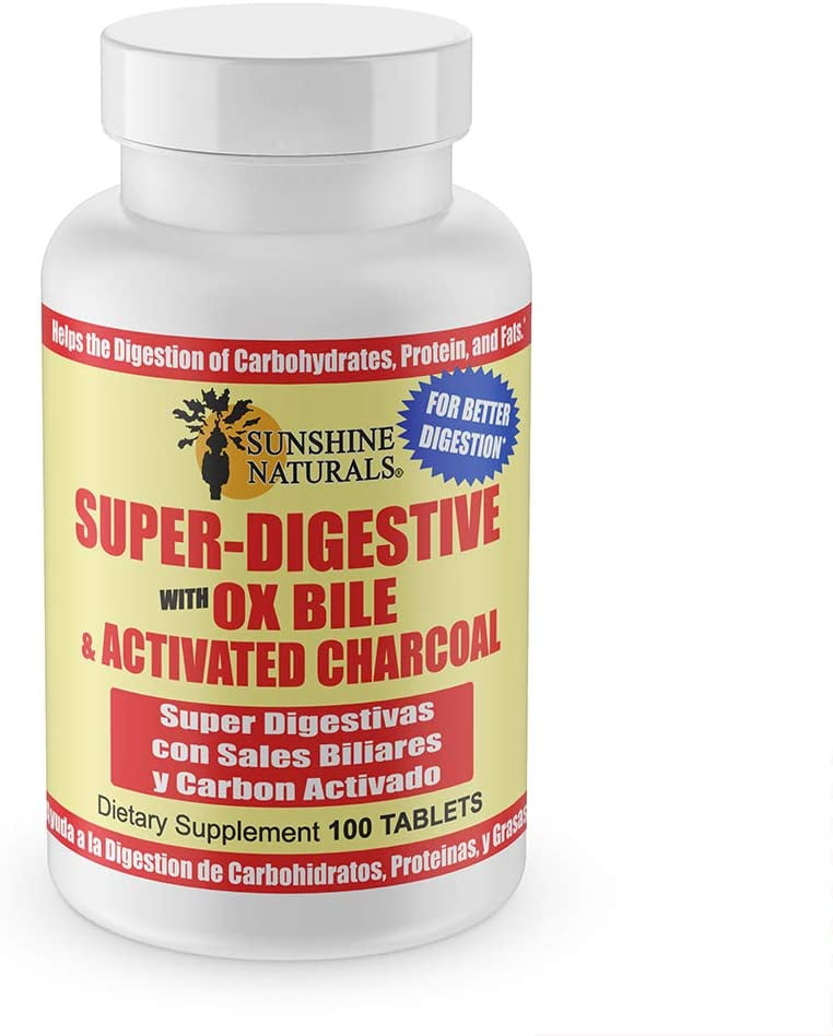 Super Digestive Dietary Supplement. with Ox Bile and Activated Charcoal