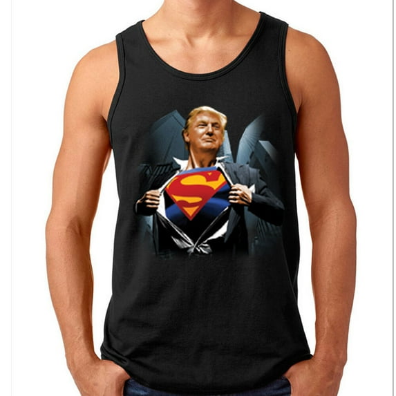 Super Donald Trump For President Make America Great Again Man Tank Top Color Black Small