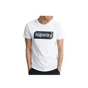 Super Dry Core Logo Tag Mens Active Shirts & Tees Size S, Color White/Black