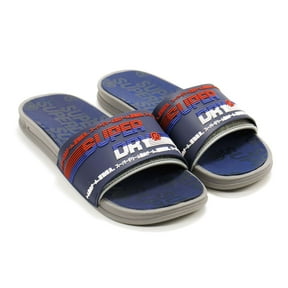 Super Dry Men's Crewe Racer Slide Slipper, Grey,13-14 M US