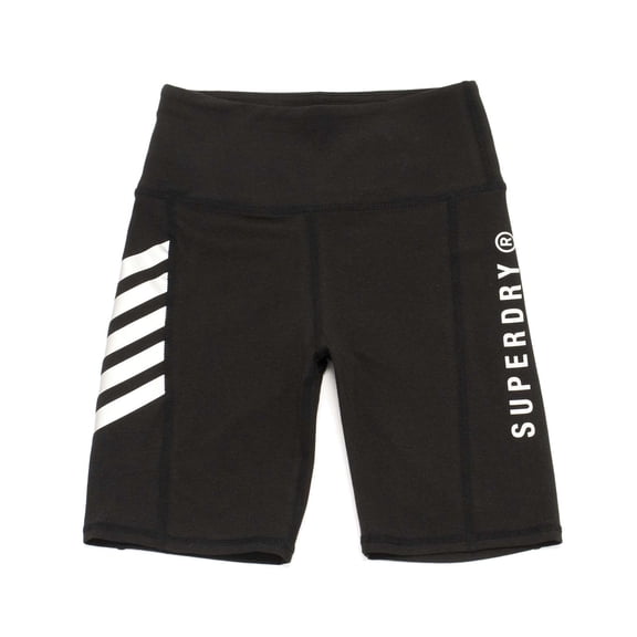 Super Dry Women's Active Lifestyle Cycle Short, Black,12 - US