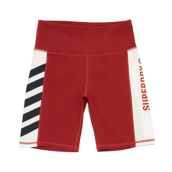 Super Dry Women's Active Lifestyle Cycle Short, Varsity Red,12 - US