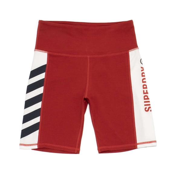 Super Dry Women's Active Lifestyle Cycle Short, Varsity Red,8 - US