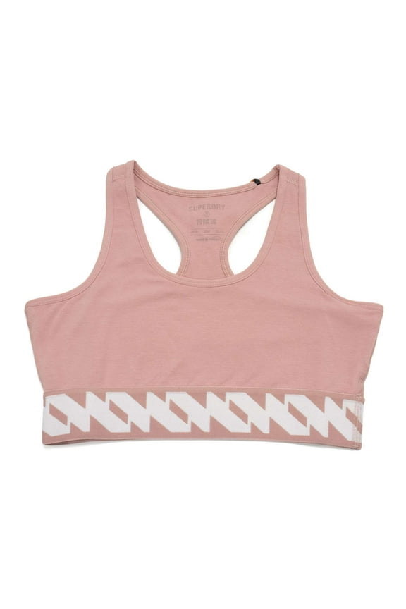 Super Dry Women's Organic Cotton Code Elastic Bra, Montauk Blush,8 - US