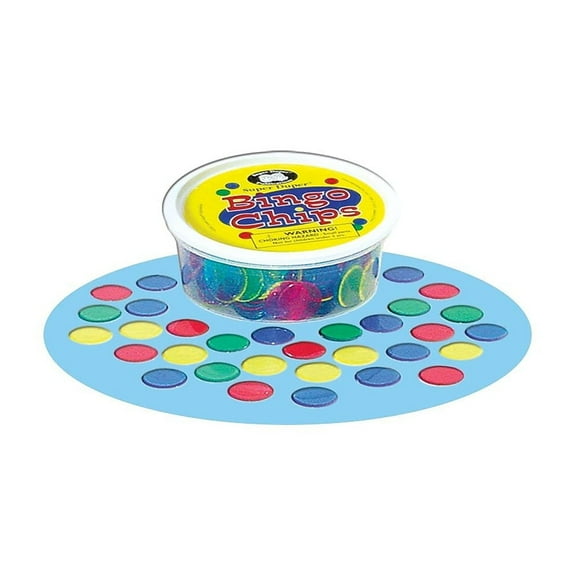 Super Duper Extra Tub of Bingo Chips 3/4" Chips Multicolored 225/Pack (BGC225)