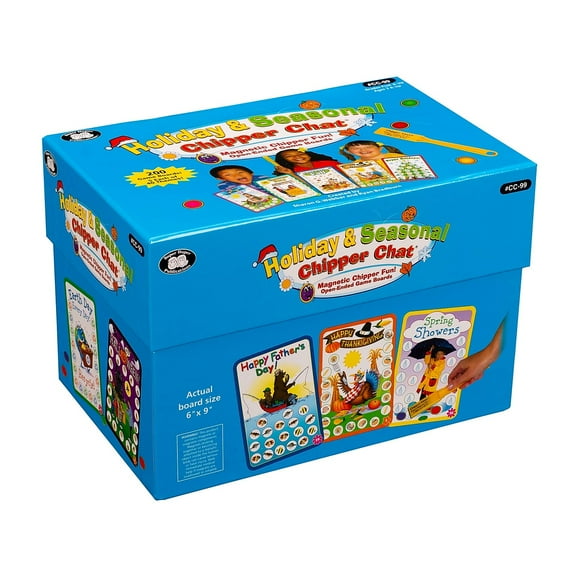 Super Duper Publications Chipper Chat, Holiday and Seasonal Themes, Magnetic Chip Game, Box (CC99B)