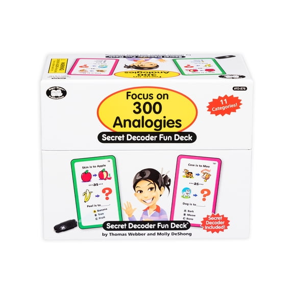 Super Duper Publications | Focus on 300 Analogies Secret Decoder Fun Deck | Educational Learning Materials for Children