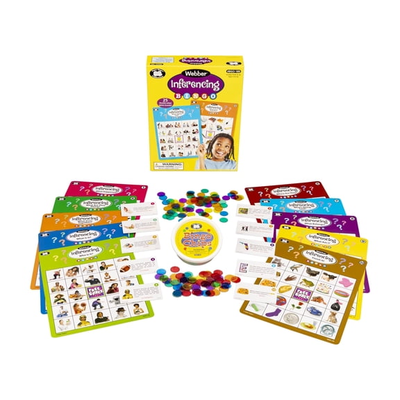 Super Duper Publications | Inferencing Bingo Game | Social Skills, Categories, Rhyming, Actions, Cause and Effect, Occupations | Educational Learning Resource for Children