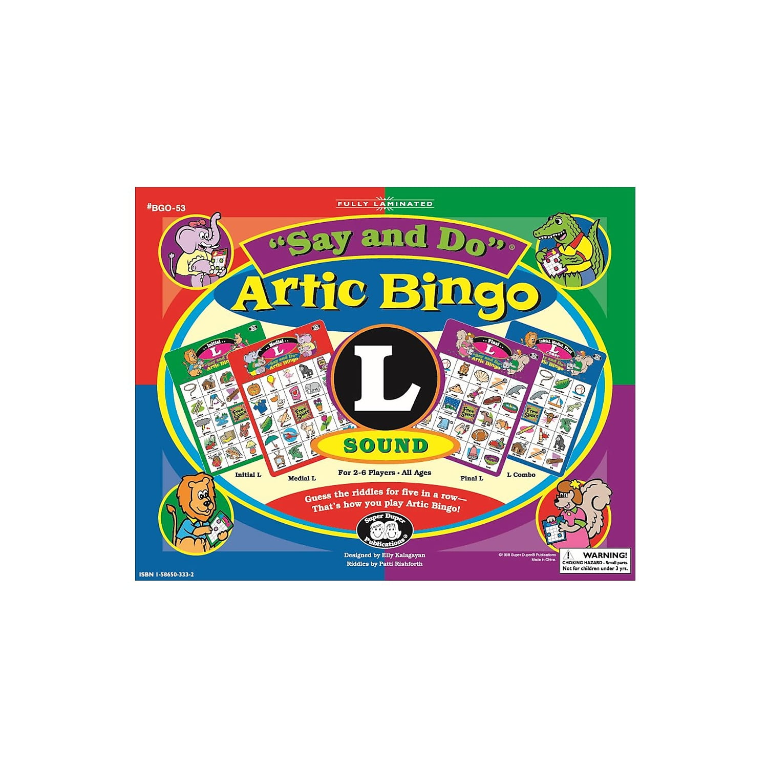 Super Duper Publications Say and Do Artic Bingo Sound Game Letter “L” Educational  Learning Resource for Children Speech Therapy Articulation