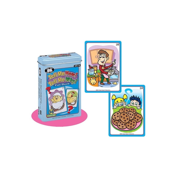 Super Duper Publications | Tell Me How! Tell Me Why! Fun Deck Cards | Educational Learning Materials for Children