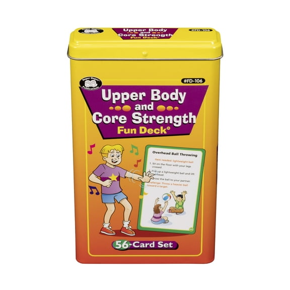 Super Duper Publications | Upper Body and Core Strength Fun Deck | Occupational Therapy Flash Cards | Gross Motor Movement Activity | Educational Learning Materials for Children