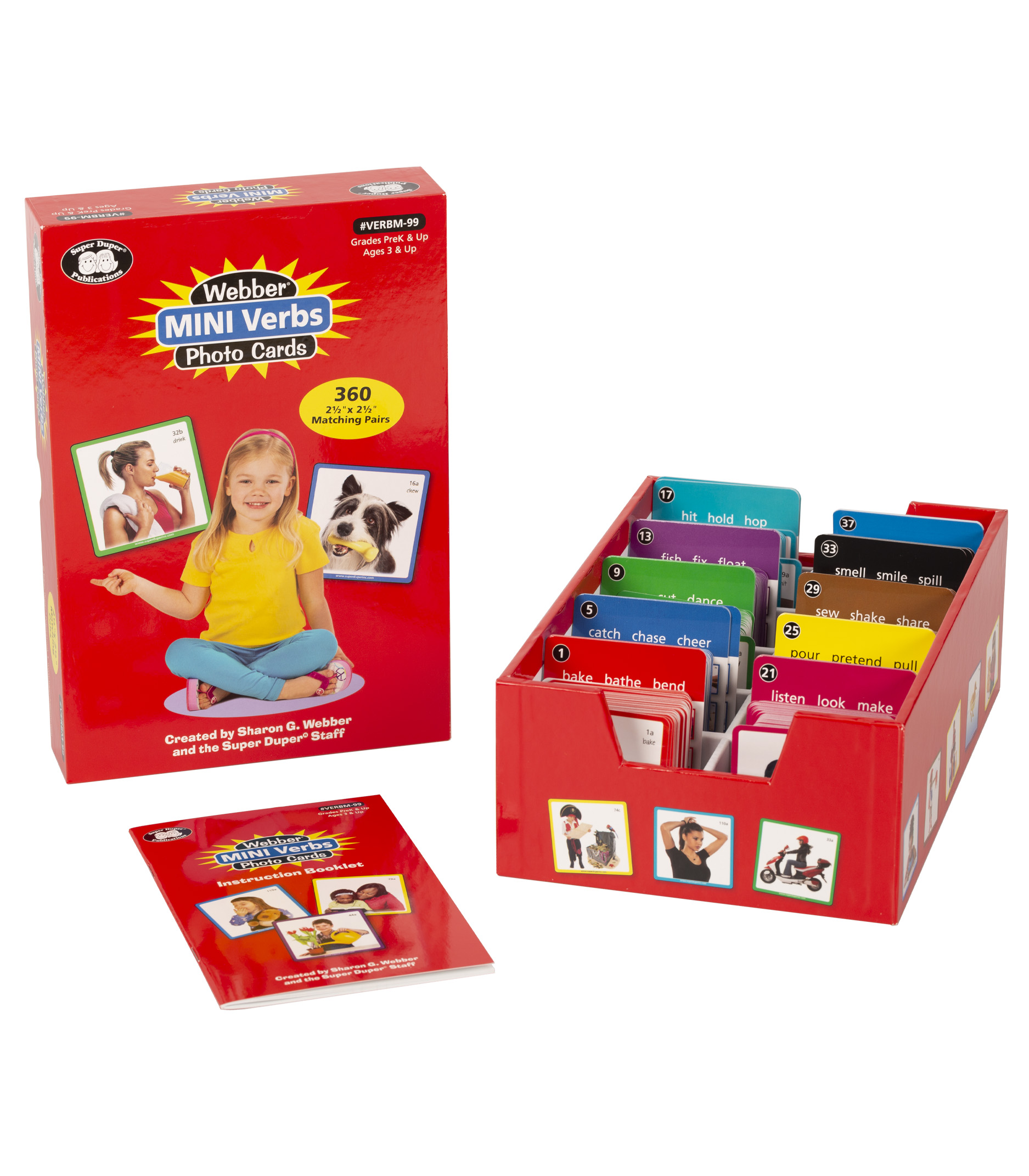 Super Duper Publications Webber® Mini Verbs Photo Flash Cards
