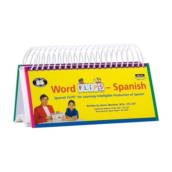 Super Duper Publications | Word FLiPS - Spanish: Spanish FLiPS for Learning Intelligible Production for Speech | Educational Learning Resource for Children