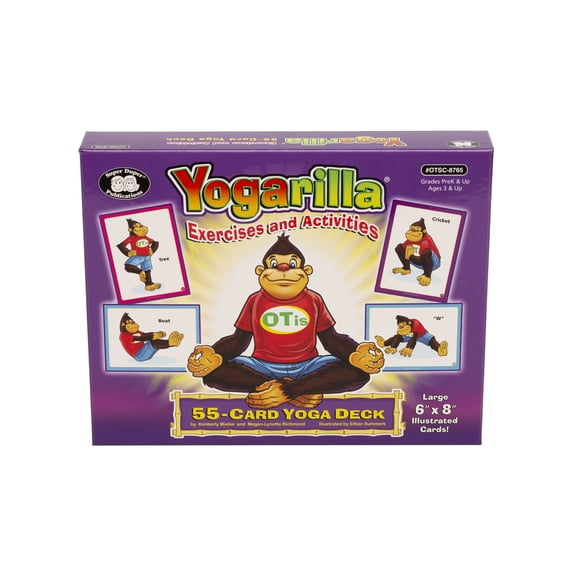 Super Duper Publications | Yogarilla Exercise and Activities Yoga Fun Deck | Occupational Therapy Flash Cards | Core Strength and Balance Training | Educational Learning Materials for Children