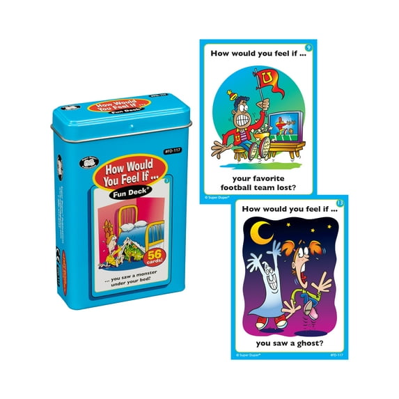 Super Duper Publications | How Would You Feel If Fun Deck | Understanding Feelings and Emotions Flash Cards | Educational Learning Materials for Children