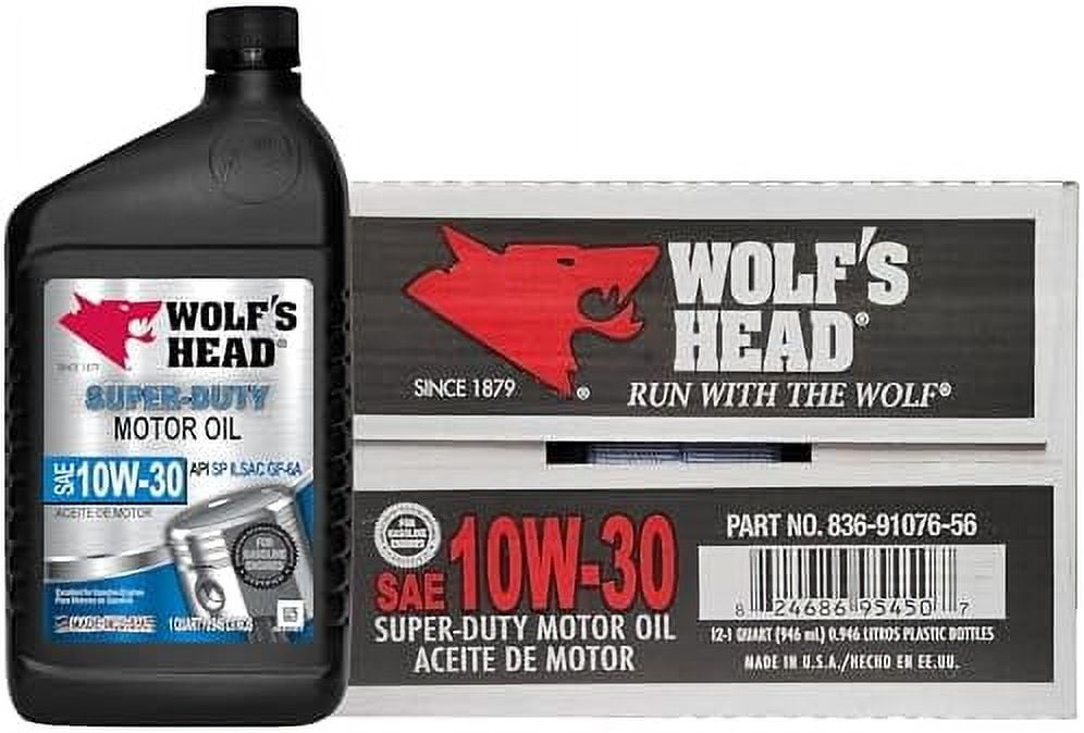 Super Duty 10W-30 Motor Oil (836-91076-56) 1 Quart Bottle, Pack of 12