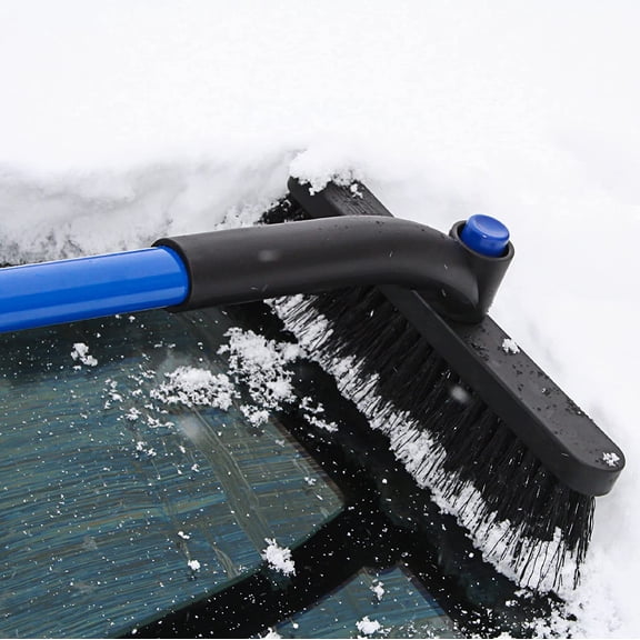 Super Duty 50-In Snow Broom – Long Handle Pivoting Head with Ice Scraper for Cars, Trucks, and SUVs
